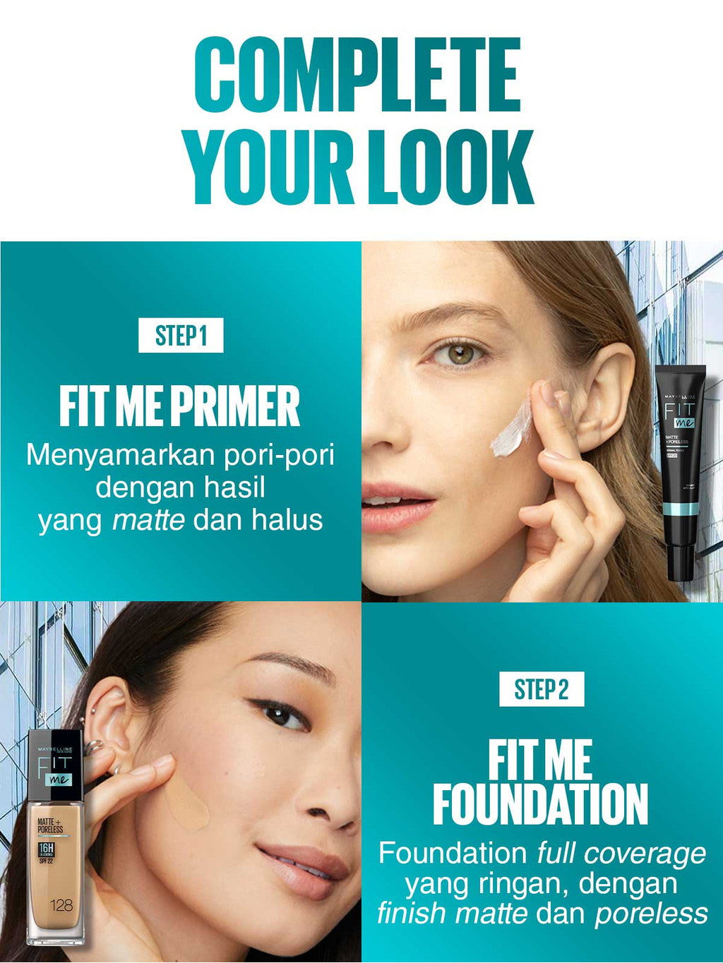 MAYBELLINE OFFICIAL Fit Me Matte + Poreless 16 Jam Oil Control Compact Powder SPF 32 PA+++ Make Up Bedak Padat bebas minyak tahan 16 Jam bedak tabur Makeup Cushion Foundation Bedak Padat Concealer BB Cream Foundation Waterproof Skin Tint Fondation