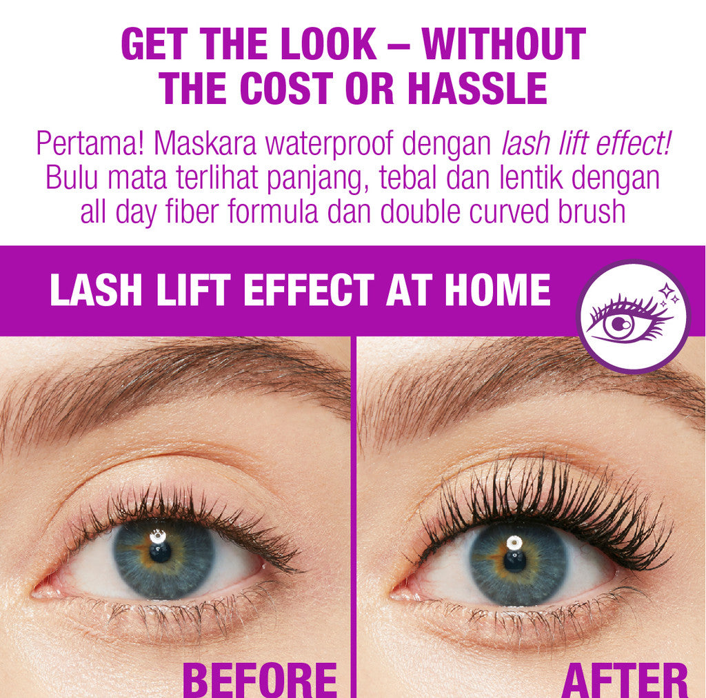 MAYBELLINE OFFICIAL The Falsies Lash Lift Mascara Make Up 8.6ml Waterproof Maskara Bulu Mata Panjang Tahan 16 Jam Volumizing Extending Smudgeproof