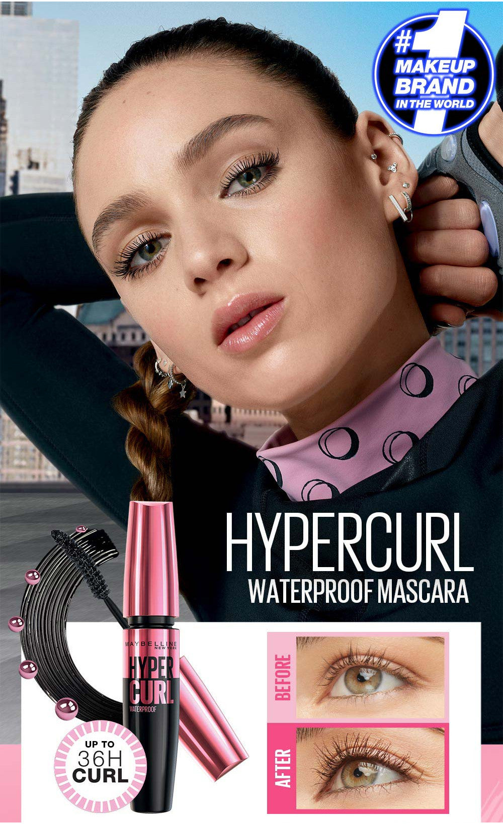 MAYBELLINE OFFICIAL Volume Express Hypercurl Waterproof Mascara 9.2 ml Maskara Eye Make up Bulu Mata Panjang Tebal Tahan 24 Jam Volumizing Extending Smudgeproof