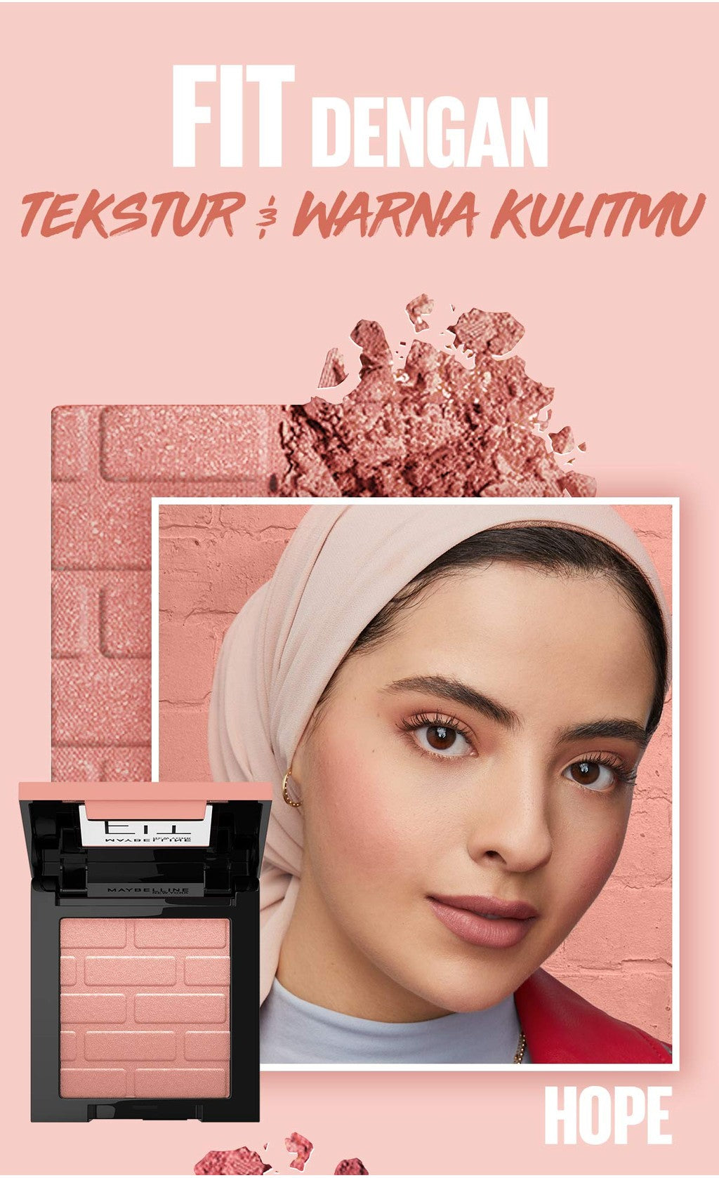 MAYBELLINE OFFICIAL Fit Me! Powder Blush Make Up - Blush On Pigmented Dengan Hasil Natural Yang Tahan Lama - Tersedia Dalam 4 Warna