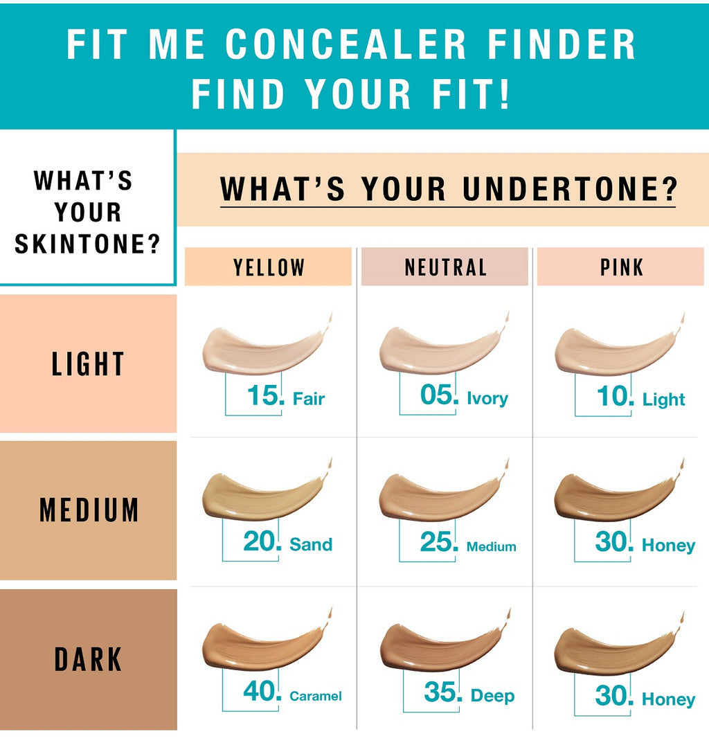 MAYBELLINE OFFICIAL Fit Me Liquid Concealer Make up - 6.7gr (Concealer Dengan Coverage Tinggi & Hasil Natural)