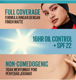 MAYBELLINE OFFICIAL Fit Me Matte + Poreless Liquid Foundation Make Up 30ml SPF 22 Makeup Ringan High Cover 16 Jam Oil Control Cushion Foundation Bedak Padat Cushion Foundation Bedak Padat Concealer BB Cream Foundation Waterproof Skin Tint Fondation