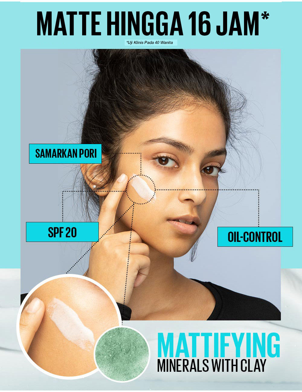 MAYBELLINE OFFICIAL Fit Me Matte + Poreless Primer Make Up - 30ml (Primer Wajah Untuk Hasil Matte Hingga 16 Jam)