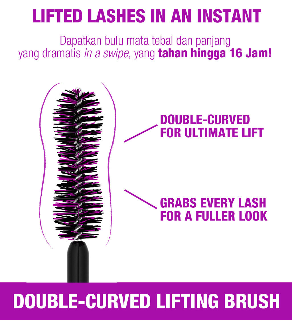MAYBELLINE OFFICIAL The Falsies Lash Lift Mascara Make Up 8.6ml Waterproof Maskara Bulu Mata Panjang Tahan 16 Jam Volumizing Extending Smudgeproof