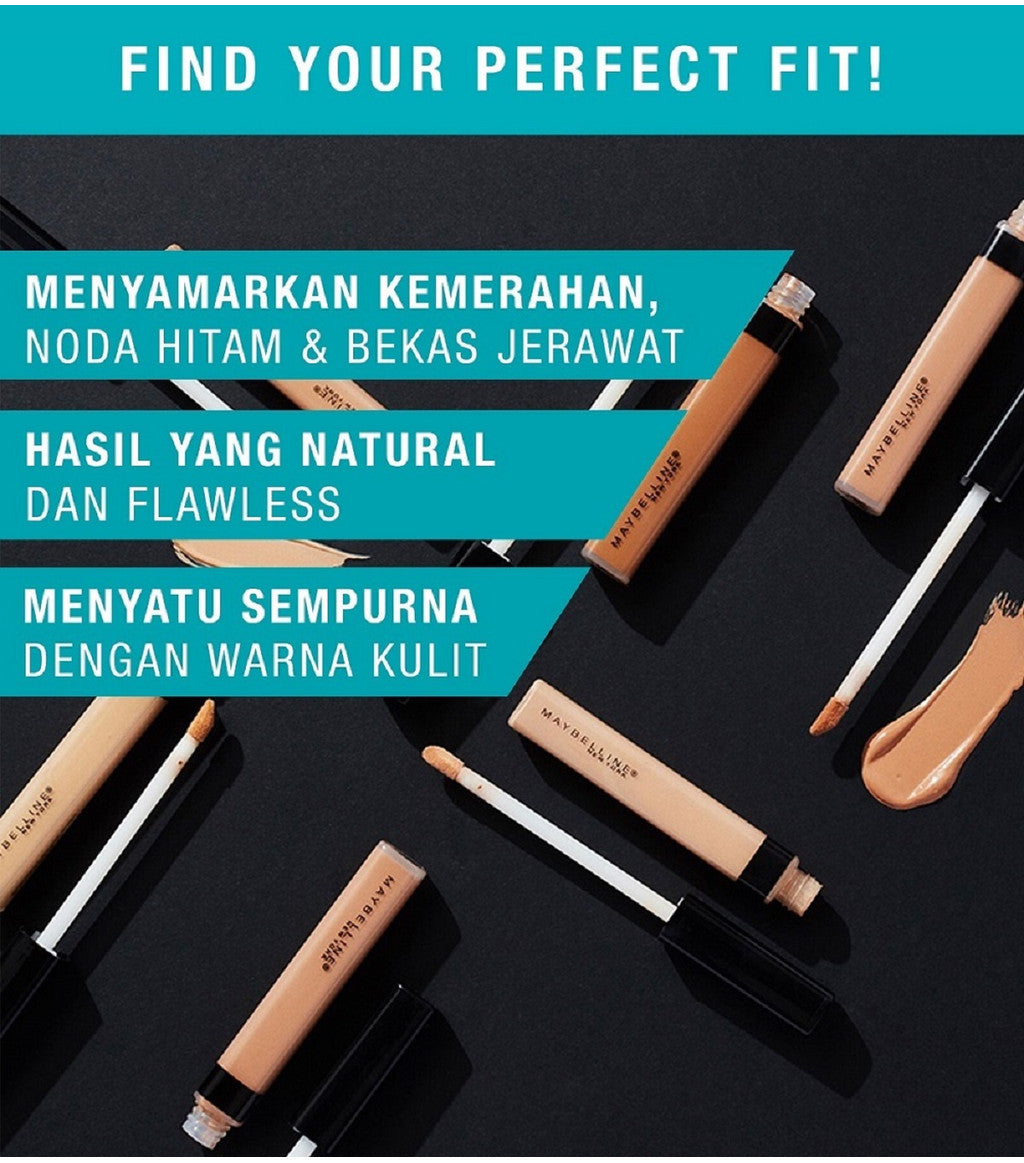 MAYBELLINE OFFICIAL Fit Me Liquid Concealer Make up - 6.7gr (Concealer Dengan Coverage Tinggi & Hasil Natural)