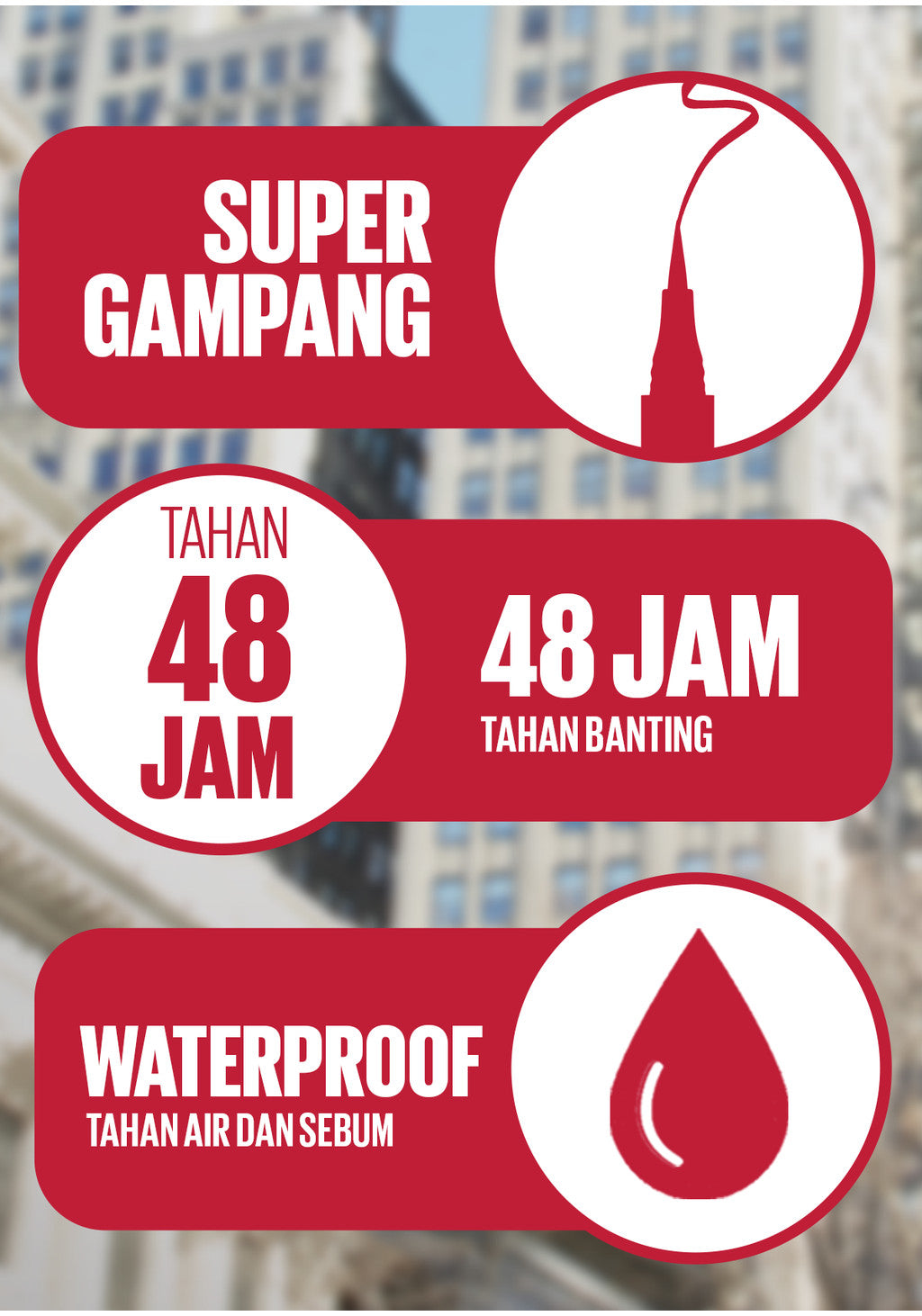 MAYBELLINE OFFICIAL Tattoo Liner 48H Liquid Pen Eyeliner Waterproof Make up Line Tattoo High Impact Tahan Lama 48 Jam Hitam Superstay Matte Vinyl Ink