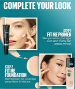 MAYBELLINE OFFICIAL Fit Me Matte + Poreless Liquid Foundation Make Up 30ml SPF 22 Makeup Ringan High Cover 16 Jam Oil Control Cushion Foundation Bedak Padat Cushion Foundation Bedak Padat Concealer BB Cream Foundation Waterproof Skin Tint Fondation
