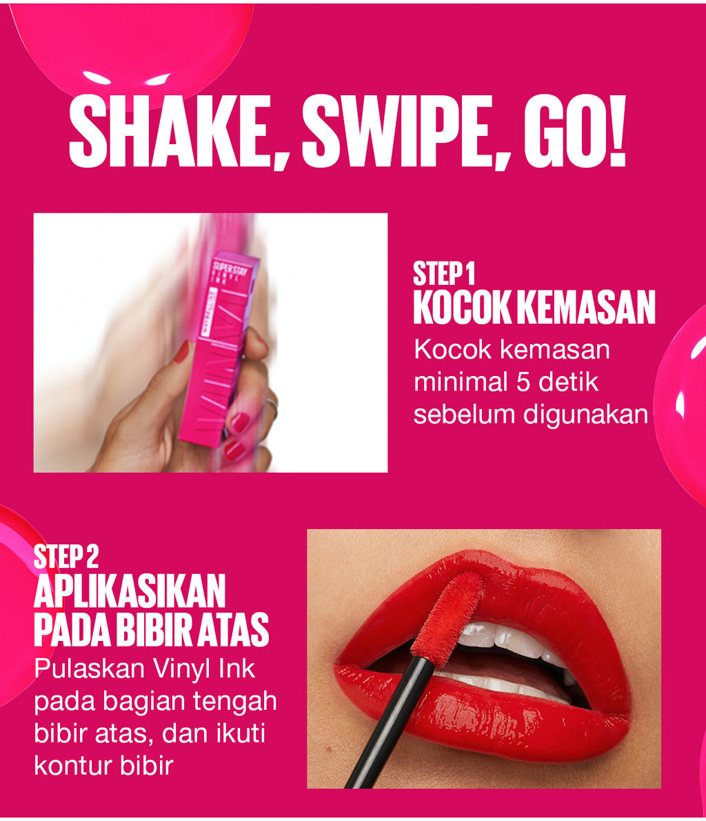 [4 NEW SHADES MILK TEA LIMITED EDITION] MAYBELLINE OFFICIAL Superstay Vinyl Ink 4.2 ml - Shiny Pigmented Liquid Lipstik Lipstick Make Up Lipcream Longlasting Waterproof Tahan Lama 16 Jam Lipstik Lipgloss Lipbalm Liptint