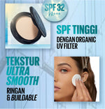 MAYBELLINE OFFICIAL Fit Me Matte + Poreless 16 Jam Oil Control Compact Powder SPF 32 PA+++ Make Up Bedak Padat bebas minyak tahan 16 Jam bedak tabur Makeup Cushion Foundation Bedak Padat Concealer BB Cream Foundation Waterproof Skin Tint Fondation