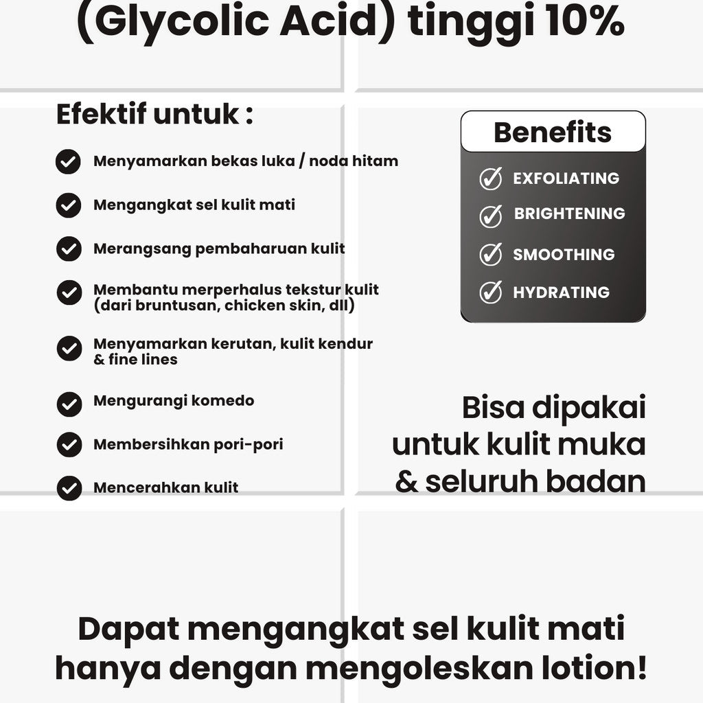 [HOT PRODUCT] TERATU BEAUTY Smoothing & Brightening Lotion AHA 10% Glycolic Acid (Mencerahkan & Menghaluskan Kulit)