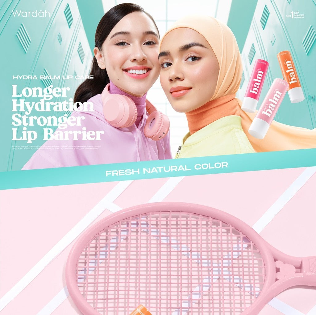 LIPCARE MELEMBABKAN BIBIR Wardah Hydrabalm Lip Care 4 g Pelembab Bibir dengan SPF 15 Petrolatum Murni 100 Lip Balm Makeup Lip Balm Bibir Liptint Anak Sekolah Lipstik Lipstick Lip Glossy