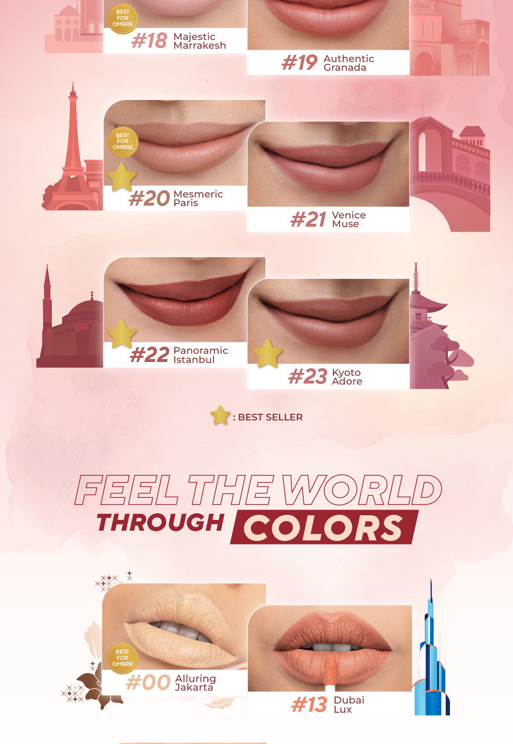 [LIPCALL] WARDAH Colorfit Lip Paint Around the World -  Lip Cream Tahan Lama Hingga 12 Jam, Transferproof, Pigmented -Liptint-Lip-Stain-Lipgloss-Lipstik-Lip Tint-Lip Matte-Lipstick-Lipcream-Lip Longlasting Waterproof Tahan Lama-Makeup-Lipbrary