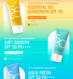 [TRIPLE PACK] Wardah UV Shield Sunscreen SPF 35 SPF 50 Airy Smooth Essential Gel Acne Calming Aqua Fresh Tone Up Physical - Skincare