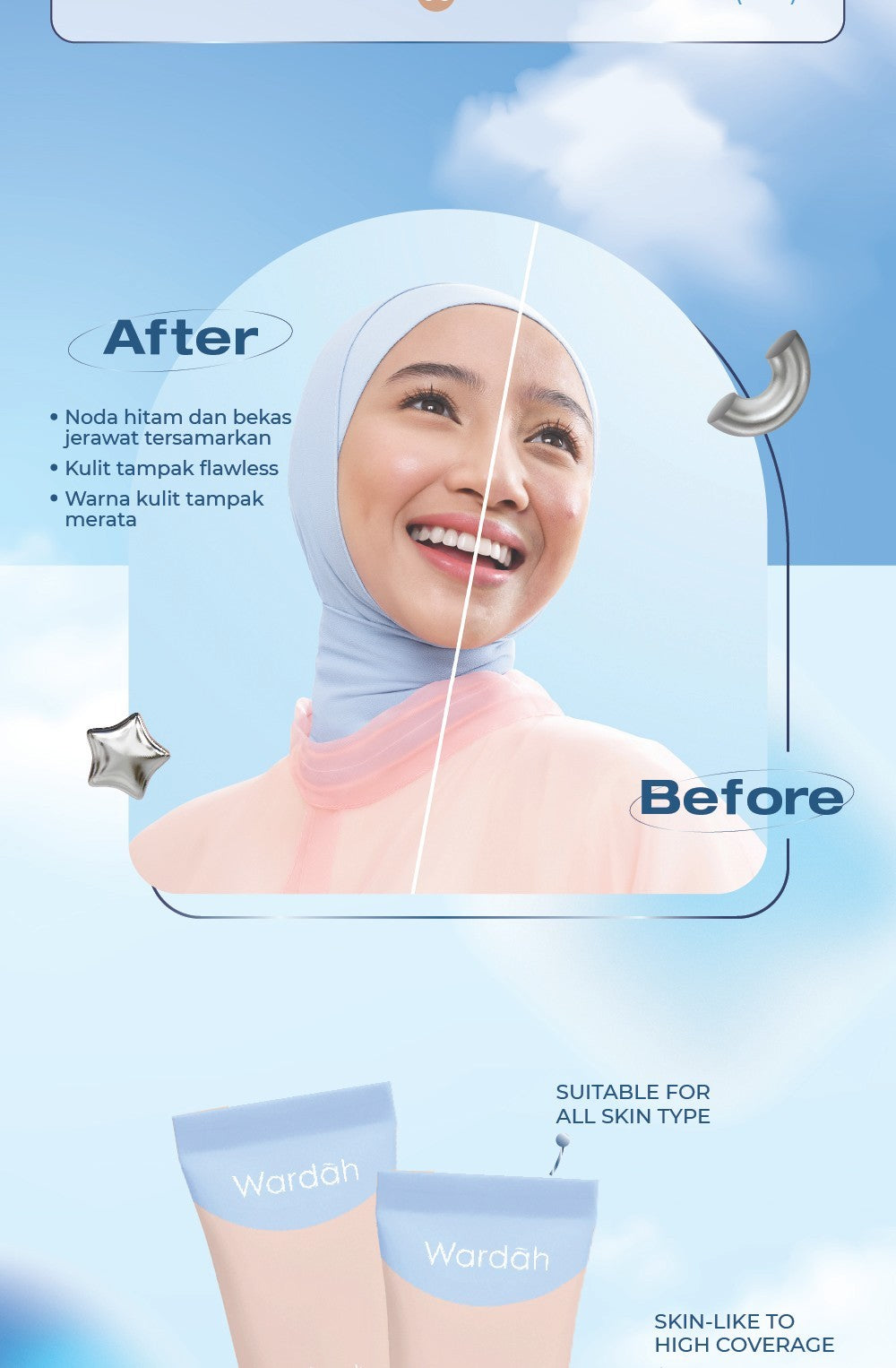 WARDAH Lightening Liquid Foundation 25ml - Base Makeup dengan Skin-Like to High Coverage yang Mengandung SPF 40 PA+++ dan Serum Niacinamide Untuk Hasil Makeup Flawless dan Cerah - Makeup - Foundation - Bedak - Cushion -  Foundation Anti Longsor