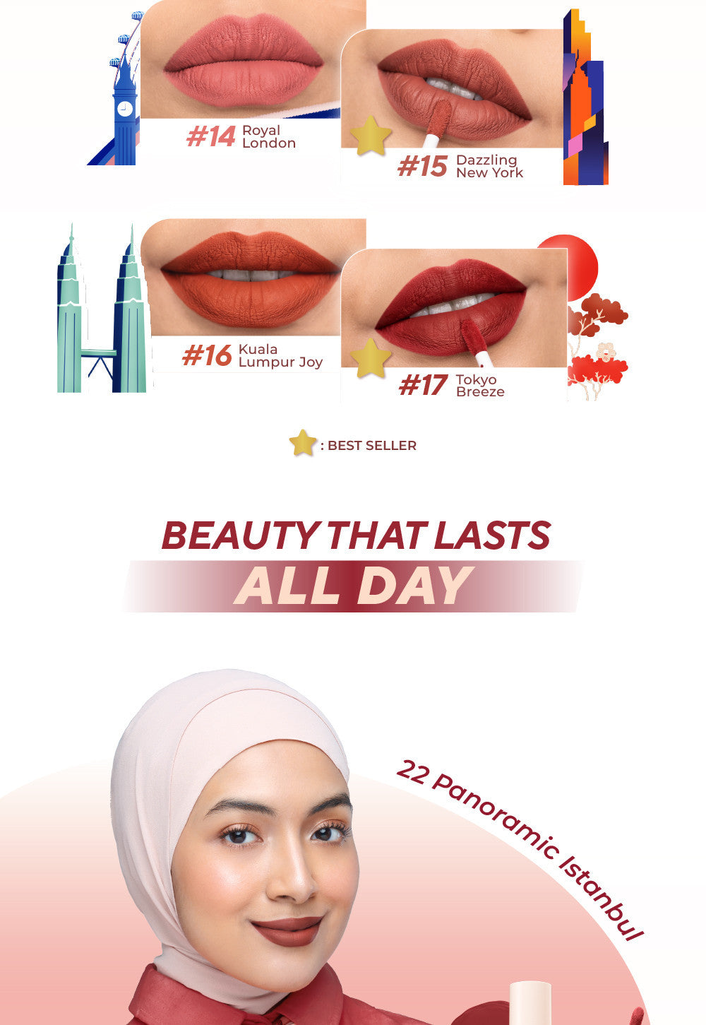 [LIPCALL] WARDAH Colorfit Lip Paint Around the World -  Lip Cream Tahan Lama Hingga 12 Jam, Transferproof, Pigmented -Liptint-Lip-Stain-Lipgloss-Lipstik-Lip Tint-Lip Matte-Lipstick-Lipcream-Lip Longlasting Waterproof Tahan Lama-Makeup-Lipbrary