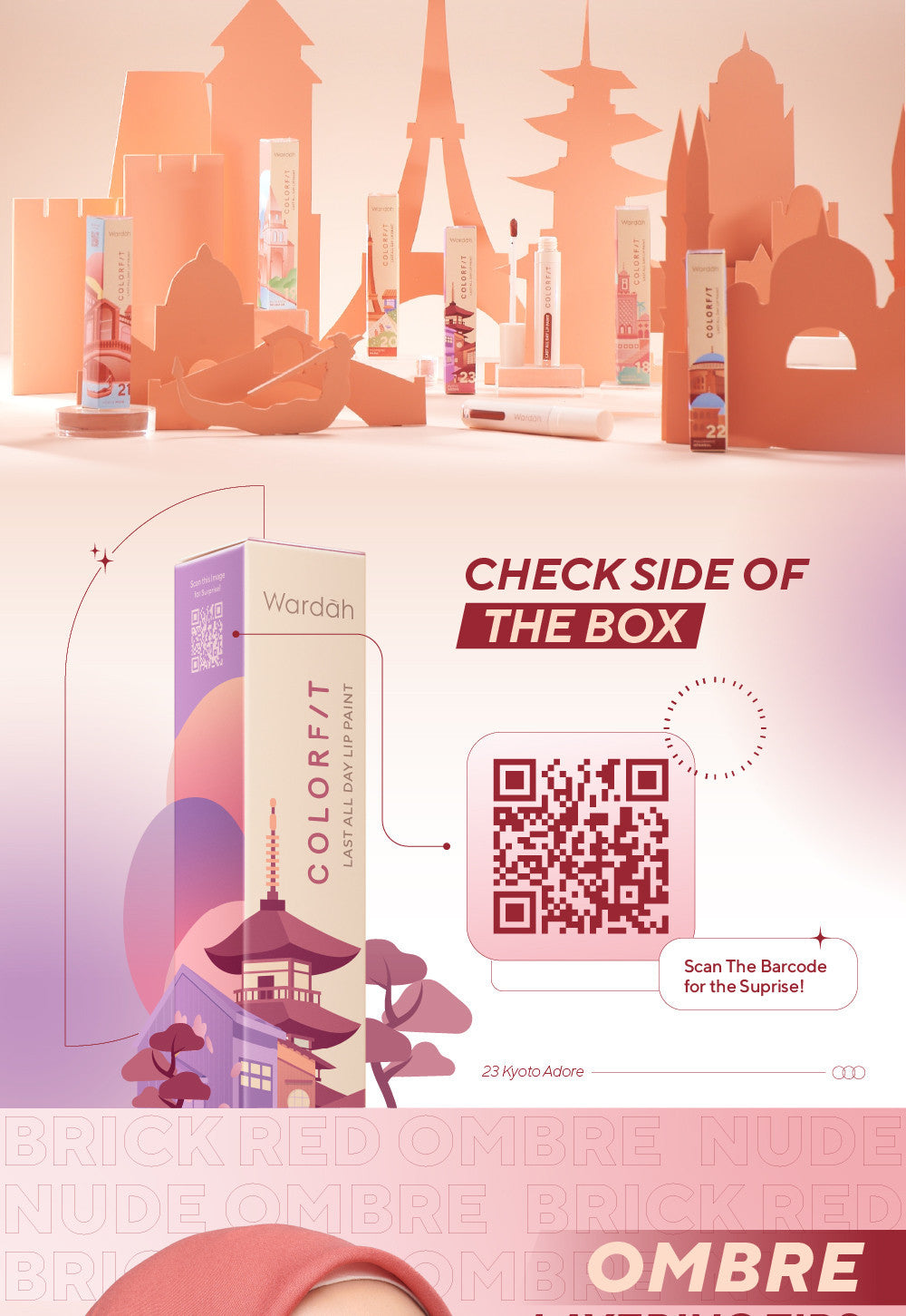 [LIPCALL] WARDAH Colorfit Lip Paint Around the World -  Lip Cream Tahan Lama Hingga 12 Jam, Transferproof, Pigmented -Liptint-Lip-Stain-Lipgloss-Lipstik-Lip Tint-Lip Matte-Lipstick-Lipcream-Lip Longlasting Waterproof Tahan Lama-Makeup-Lipbrary