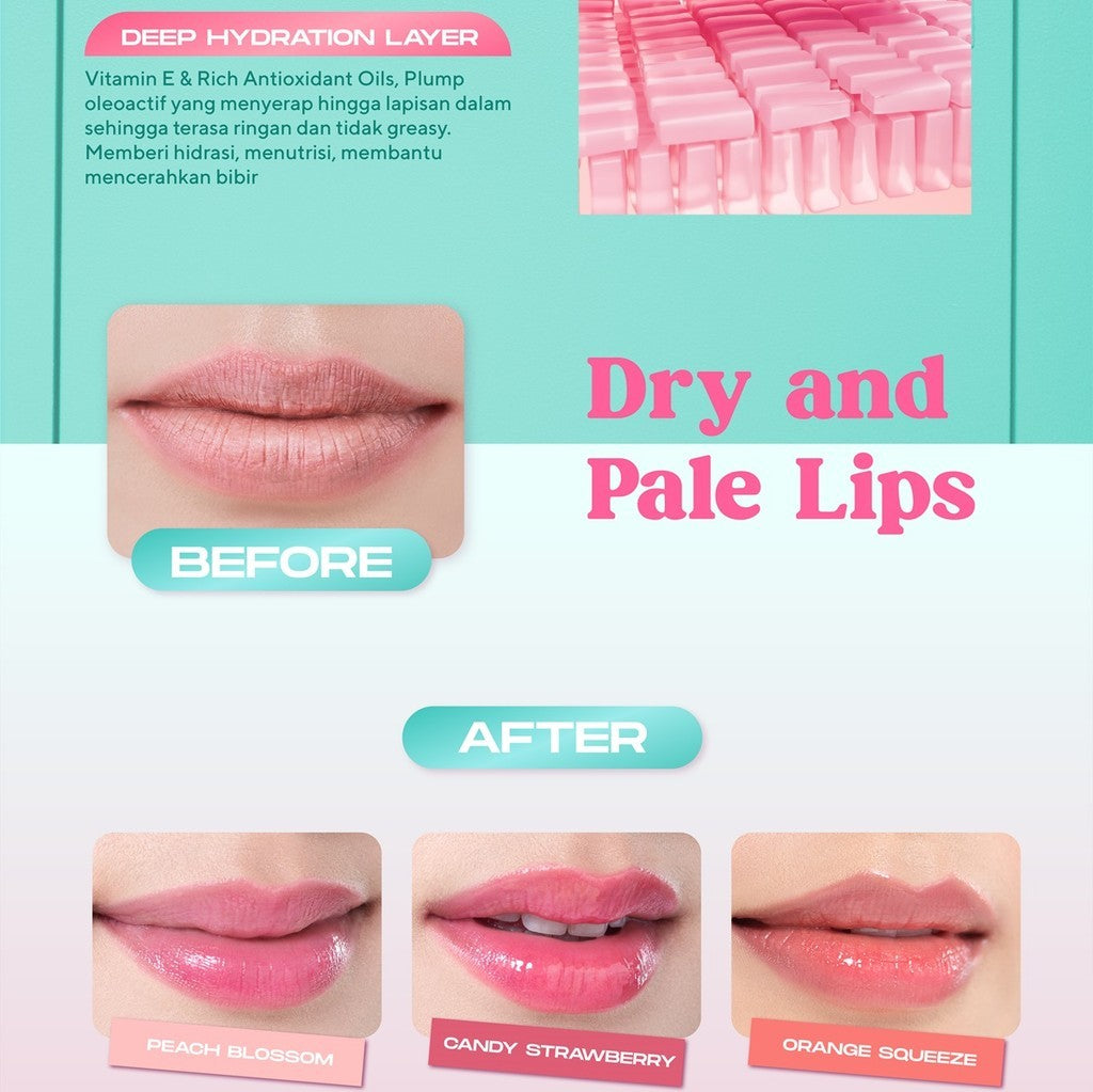 LIPCARE MELEMBABKAN BIBIR Wardah Hydrabalm Lip Care 4 g Pelembab Bibir dengan SPF 15 Petrolatum Murni 100 Lip Balm Makeup Lip Balm Bibir Liptint Anak Sekolah Lipstik Lipstick Lip Glossy