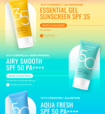 TWINPACK Wardah UV Shield Airy Smooth, Acne Calming, Aqua Fresh, Essential, Tone Up, Physical Sunscreen - Skincare