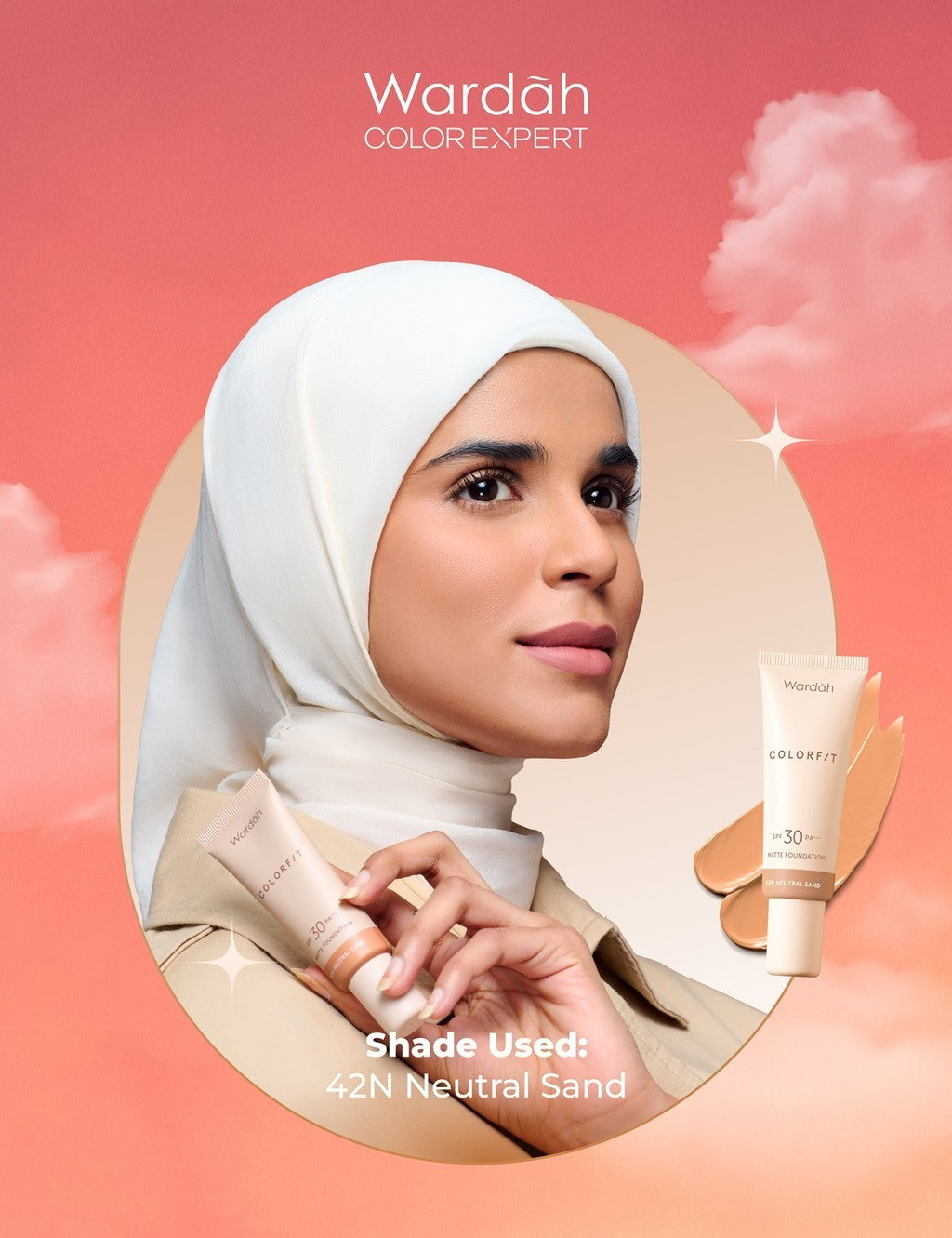 WARDAH Colorfit Matte Foundation - Liquid Foundation SPF 30PA++ dengan Oil Control & Tahan Lama Hingga 12 Jam - Makeup