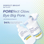 WARDAH Perfect Bright Perfectyl + Vitamin C Pore Perfecting C-Glow Serum - Micro Peeling Serum-Mencerahkan dan Menghaluskan kulit serta Mengecilkan Pori-Pori, Wajah Kusam, Berminyak, Berjerawat - Skincare