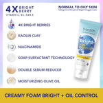 WARDAH Perfect Bright Creamy Foam Bright Oil Control Facial Wash Untuk Kulit Berminyak Mengontrol Produksi Minyak Hingga 12 Jam dan Membersihkan Kulit Tanpa Rasa Ketarik Cerah Sehat Bebas Kilap - Skincare
