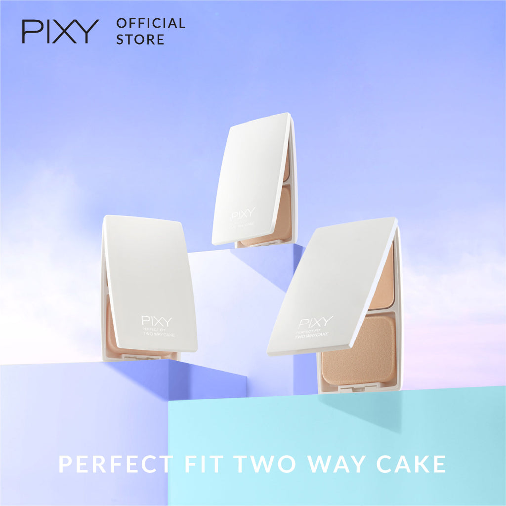 PIXY Perfect Fit Two Way Cake 01 White Cream + Eye Brow Brown