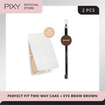 PIXY Perfect Fit Two Way Cake 05 Natural White + Eye Brow Brown