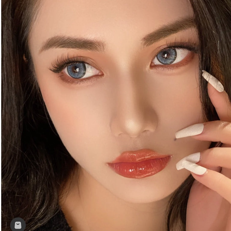 Eyeshare Softlens14.5mm Big Eyes Soft Colored Contact lenses Gray Soflen Mata Yearly Use