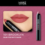 [SPECIAL MASTERSHADE] MAKE OVER Color Stick Matte Crayon 2.6 g - Lipstick Lipstik Bibir Matte untuk Base Ombre BEST SELLER Somethin Time Less w Maybe Euphoria