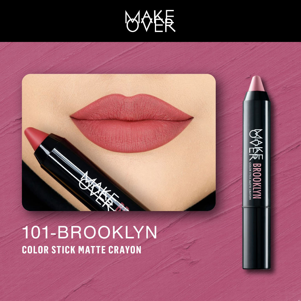 [SPECIAL MASTERSHADE] MAKE OVER Color Stick Matte Crayon 2.6 g - Lipstick Lipstik Bibir Matte untuk Base Ombre BEST SELLER Somethin Time Less w Maybe Euphoria