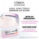 L’Oreal Paris Glycolic Bright Skincare Kit 3 Pcs 15ml – Serum, Day and Night Moisturizer AHA Glycolic Acid Peeling Brightening Untuk Melembabkan dan Mencerahkan Loreal
