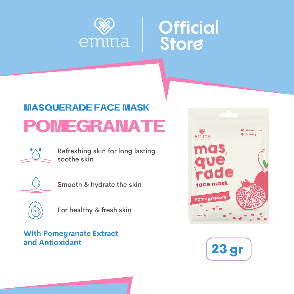 Emina Masquerade Face Mask 23 g - Sheet Mask Ekstrak Bahan Alami