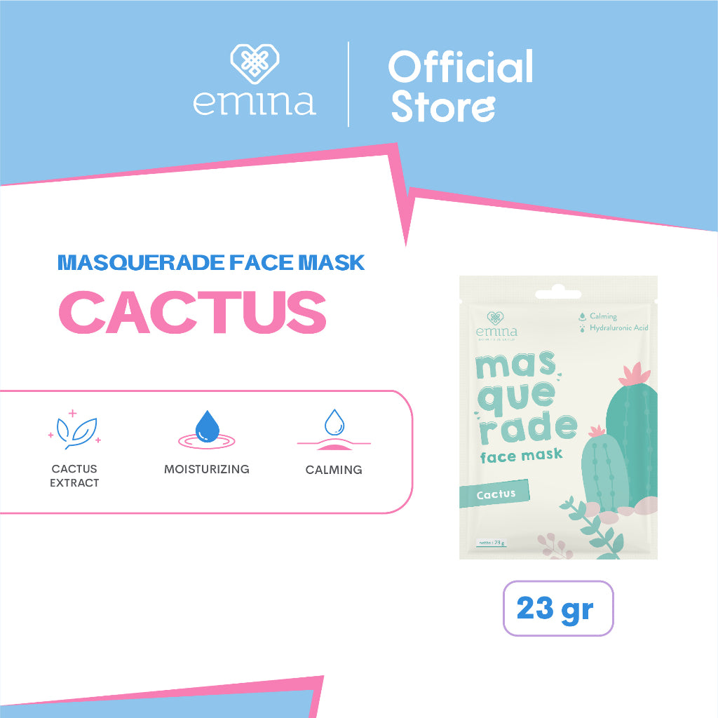 Emina Masquerade Face Mask 23 g - Sheet Mask Ekstrak Bahan Alami