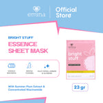 Emina Bright Stuff Essence Sheet Mask 23 g - Masker Wajah Cerah Kenyal dan Glowing