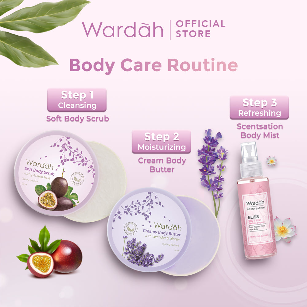 Wardah Soft Body Scrub 150 ml - Scrub Badan Melembabkan - Dilengkapi dengan Olive Oil yang dapat Mengangkat Sel Kulit Mati - Bulir Scrub Lembut Dan Wangi