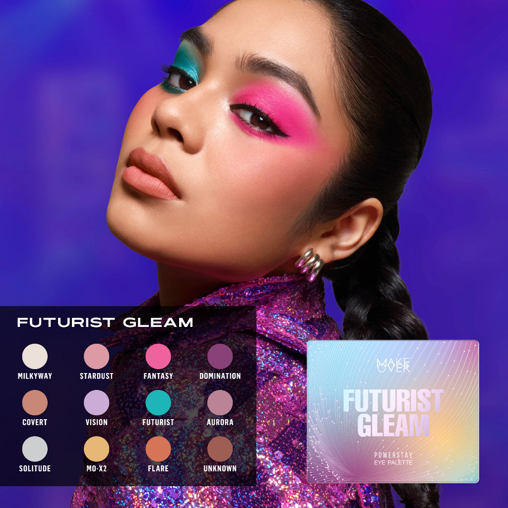 [ Dubai Fashion Week ] MAKE OVER Powerstay Eye Palette - Eyeshadow BEST SELLER Intense Tahan Lama 12 Jam 12 Warna Blendable Minim Fallout Cocok Untuk Semua Warna Kulit Daily Makeup Party Look DFW Nadya Hutagalung Pony Mira Agile Zsa Zsa Utari