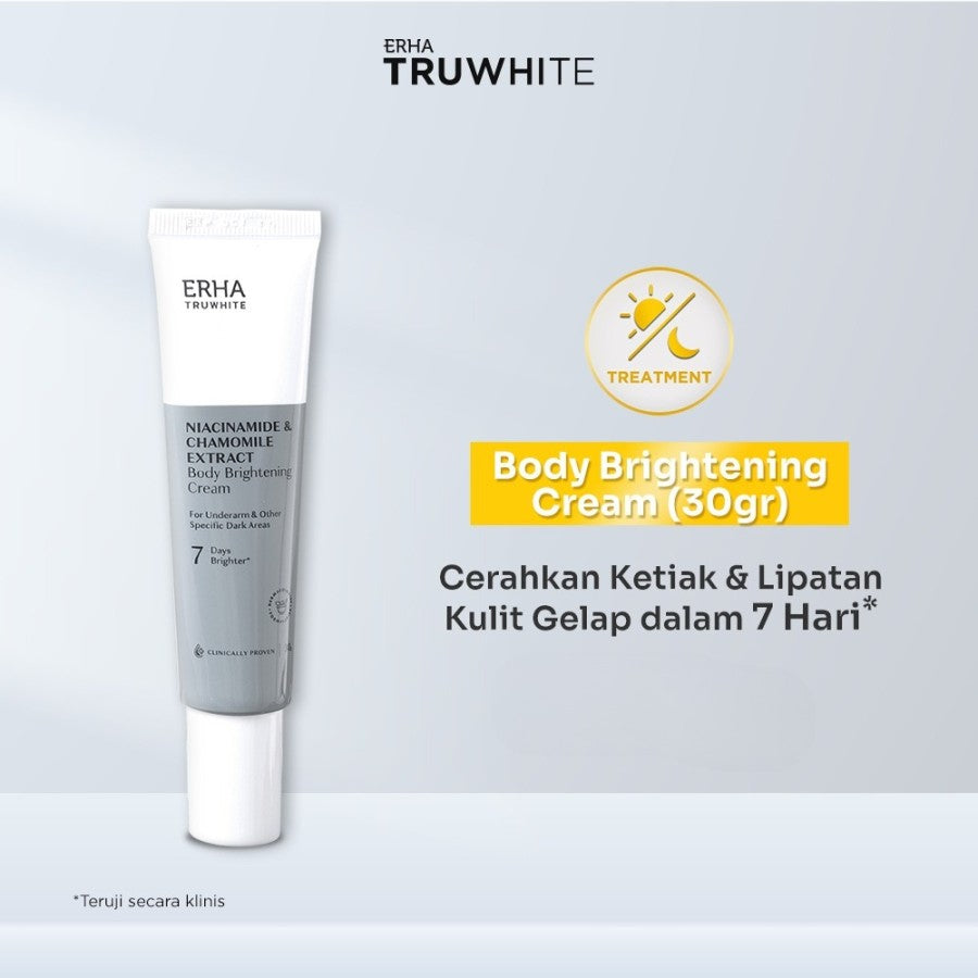 ERHA Truwhite Niacinamide & Chamomile Extract Body Brightening Cream 30g - Krim Pencerah Badan dan Ketiak