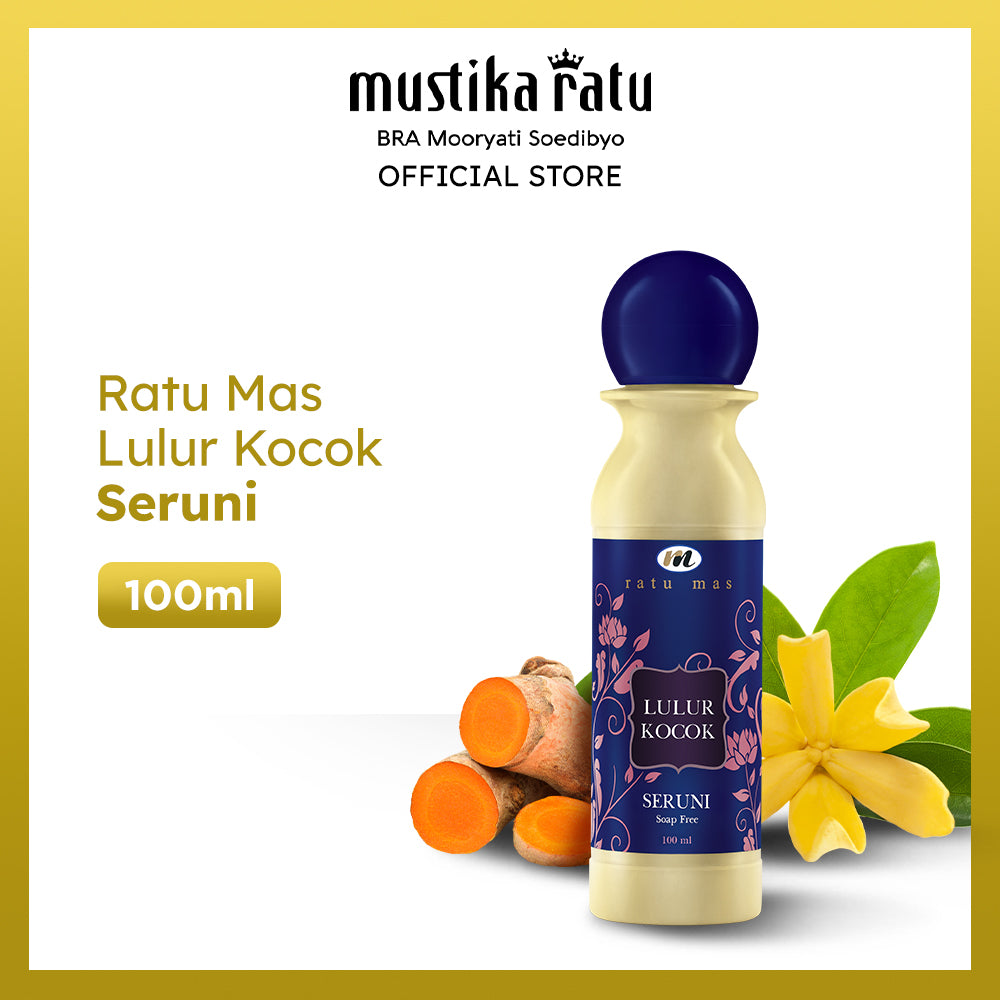 Ratu Mas Lulur Kocok Seruni 100ml Mustika Ratu mengangkat sel kulit mati dan mencerahkan kulit