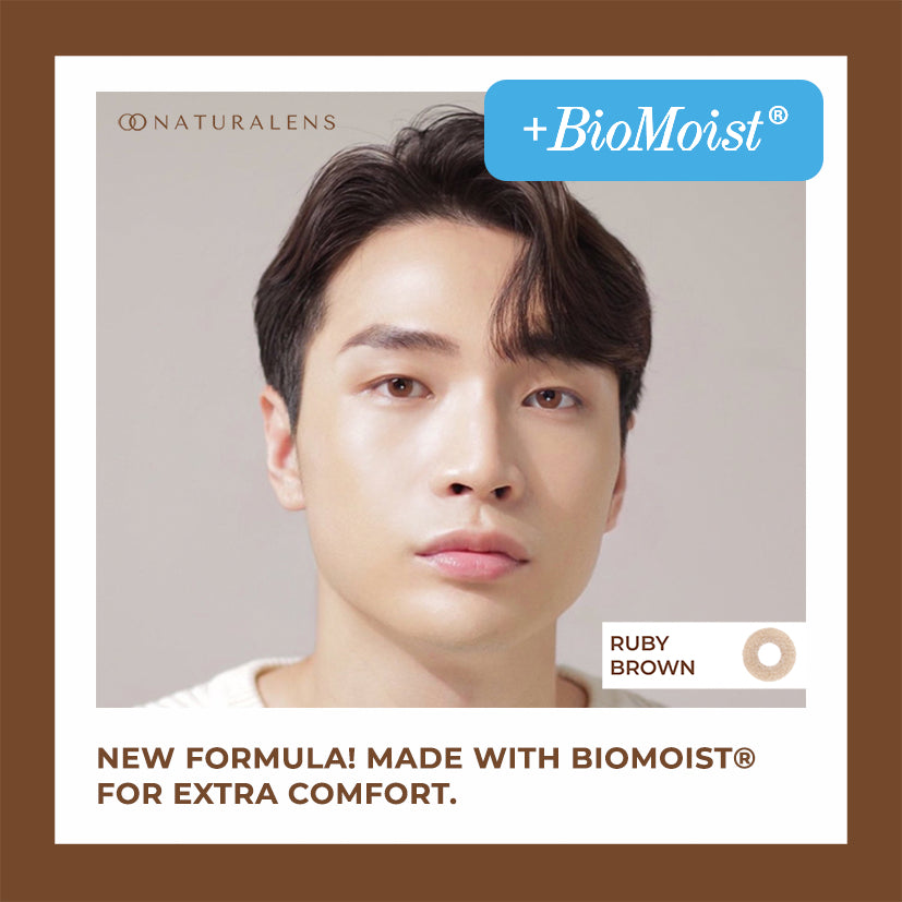 Naturalens Ruby Brown Softlens Biomoist (1PC/SEBELAH) Contact Lens (0 sd -10) / Soft Lens / Lensa Kontak / Soflen / Softlen / Soflens normal minus / Softlense / Lensa mata