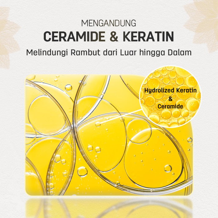 ERHAIR Restore Damage Repair Hair Moisturizer 200 ml - Conditioner Rambut Rusak & Kering | Ceramide & Keratin | Anti Kusut Anti Patah |Rambut berkilau Anti Frizzy