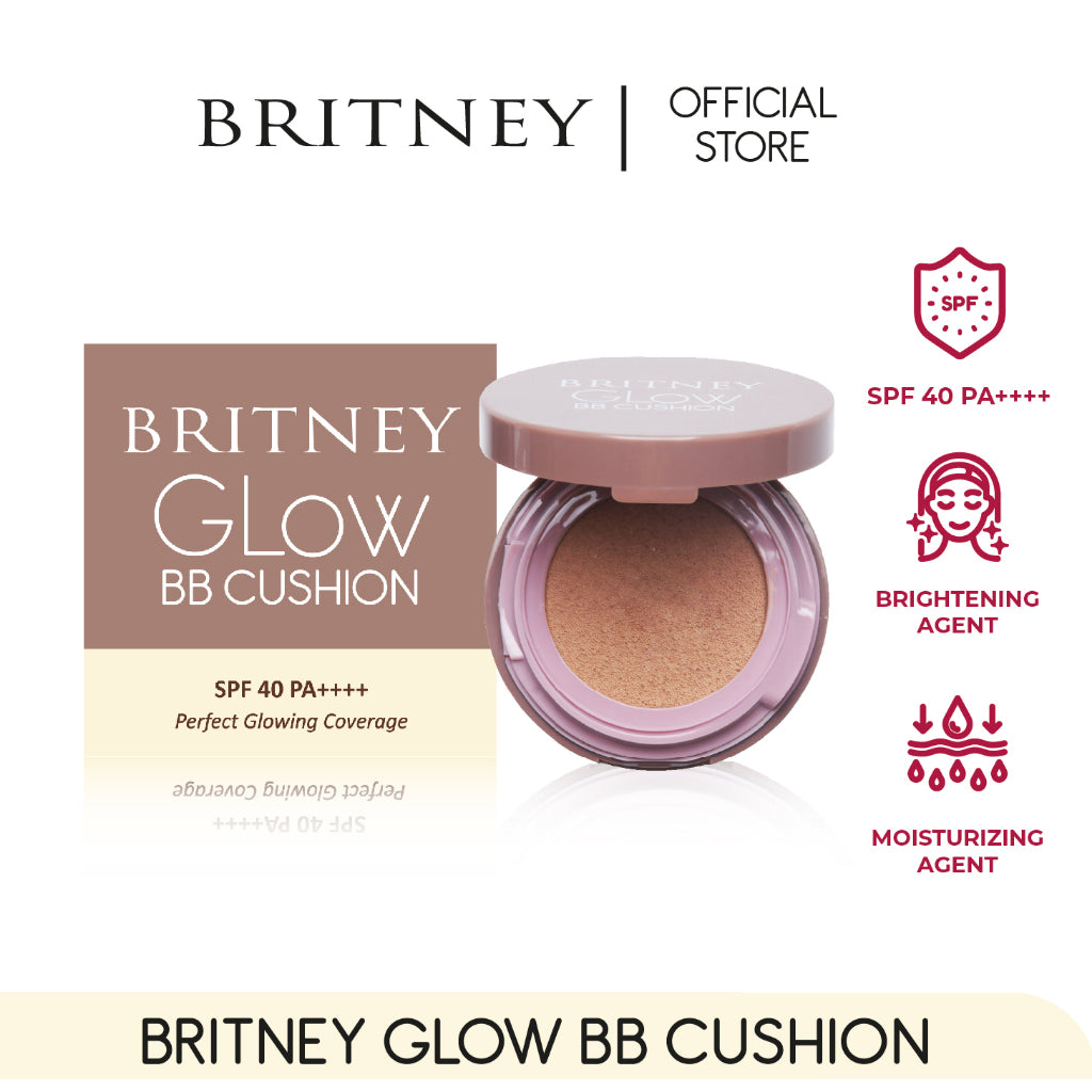 BRITNEY Glow BB Cushion / BB Cushion tahan lama / BB Cushion Waterproof