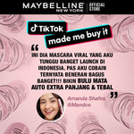 Maybelline Paket Makeup Sky High Mascara + Superstay Vinyl Ink Saucy | Bundle hemat lipstik maskara Lipstick transferproof Tahan Lama