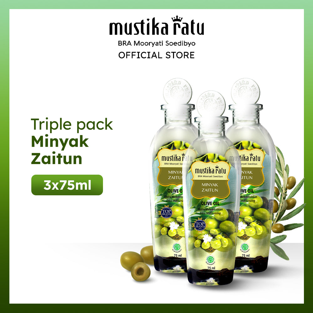 Mustika Ratu Triple Bundle Minyak Zaitun Perawatan kulit 75ml