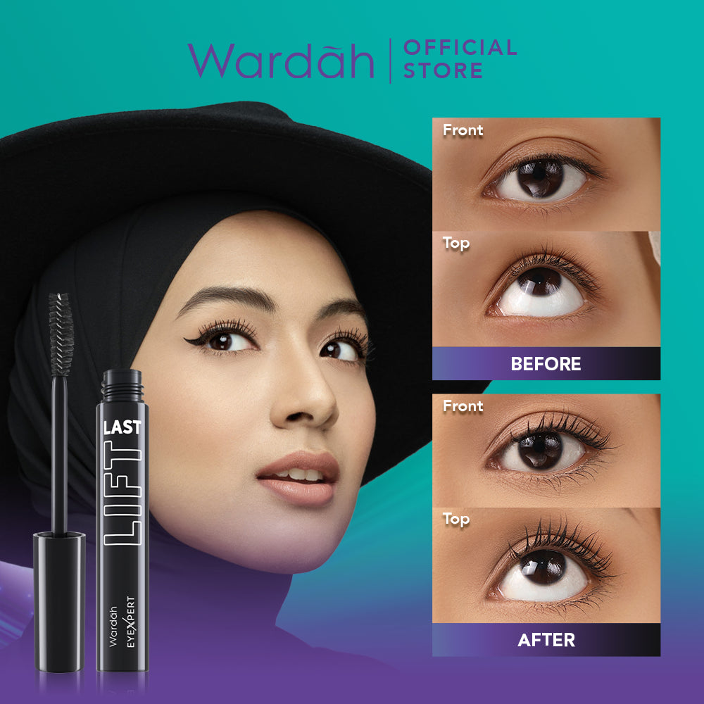 WARDAH EyeXpert Liftlast Waterproof Mascara 8ml Lentik Dalam 5 Detik, Tahan Lama 12 Jam - Maskara Anti Air Tahan Air - Makeup