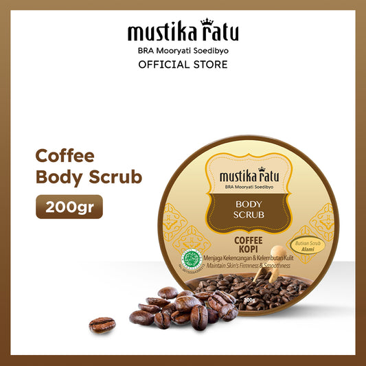 Mustika Ratu Body Scrub Kopi 200gr mengangkat sel kulit mati dengan aroma kopi