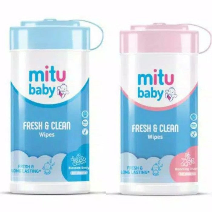 TISSUE BASAH BOTOL MITU BOTOL BLUE  / PINK 60'S