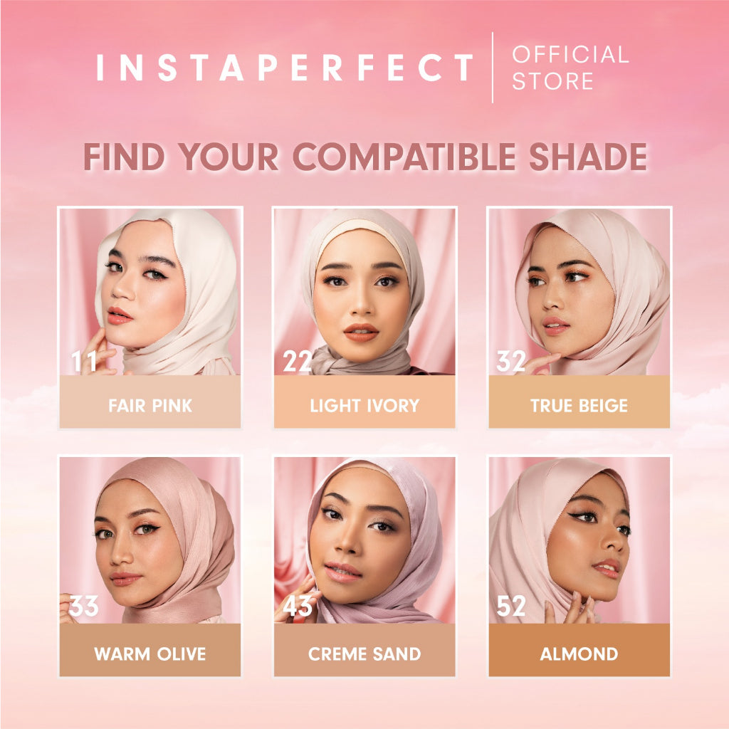 Instaperfect Refill Matte Fit Powder Foundation 13 g - Refill Bedak (Real Skin Cover Setter, Smooth Matte Finish, SPF 20 PA+++)