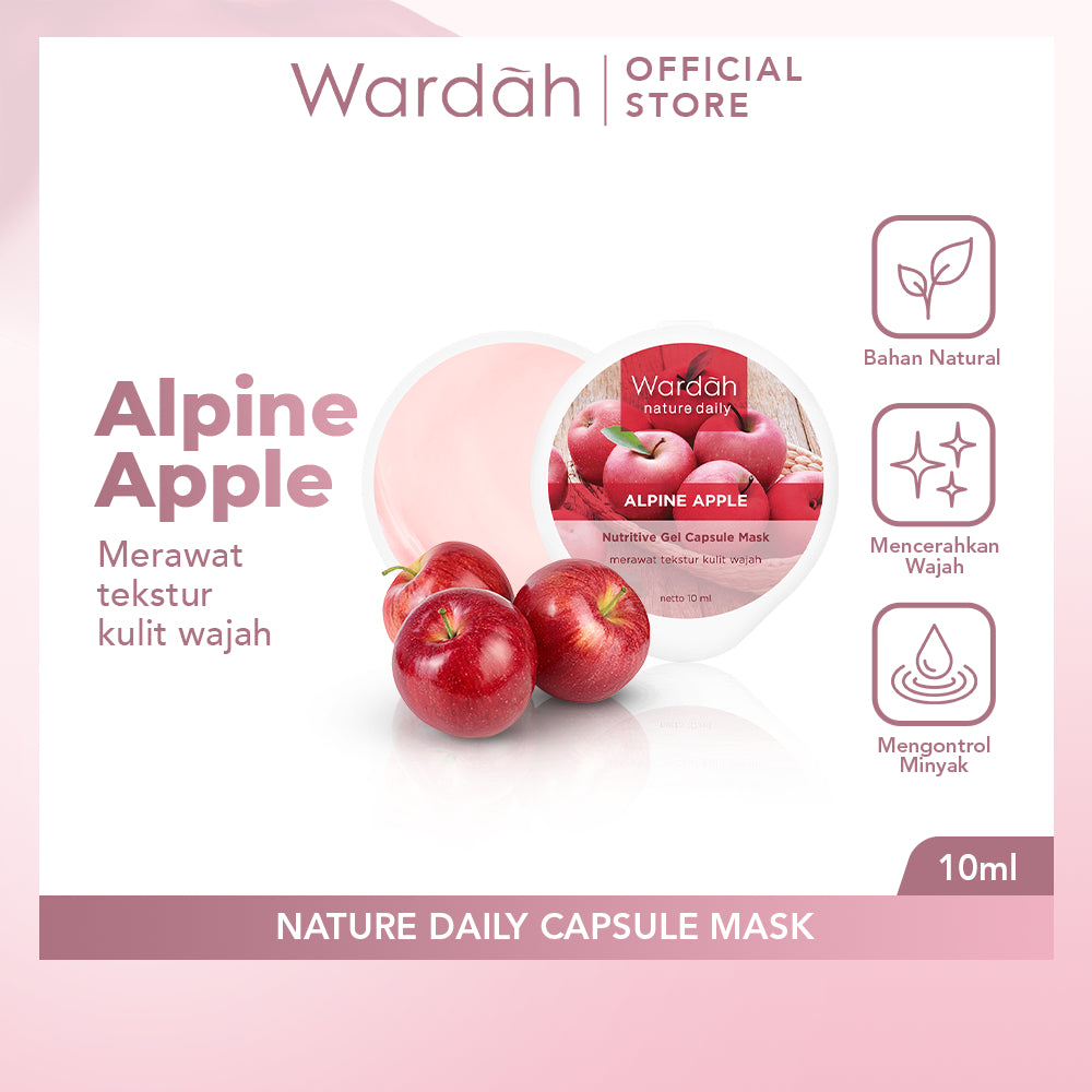 WARDAH Nature Daily Capsule Mask 10 ml - Masker Wajah Untuk Mengontrol Minyak - Mudah Digunakan dan Praktis Dibawa - Untuk Semua Jenis Kulit - Skincare