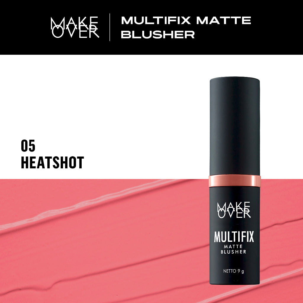 MAKE OVER Multifix Matte Blusher 9 g - Blush On Stick