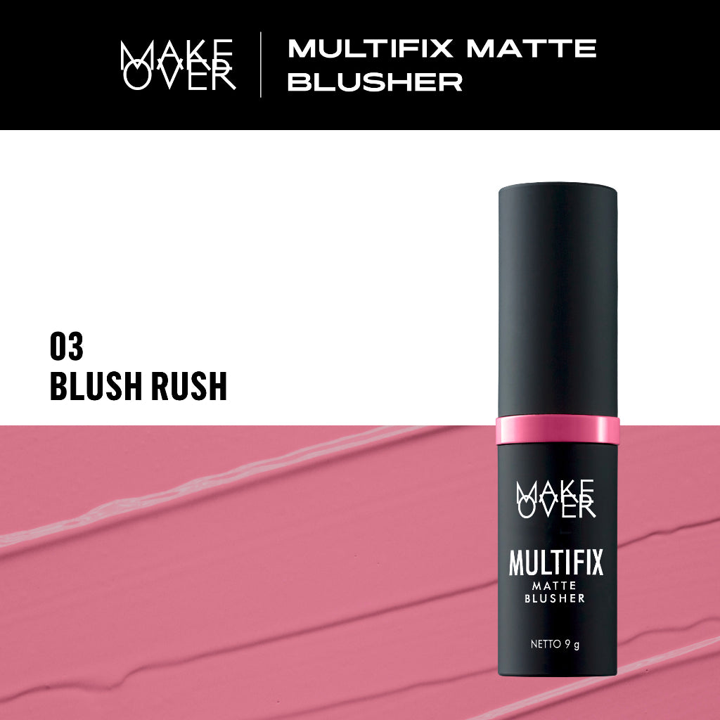 MAKE OVER Multifix Matte Blusher 9 g - Blush On Stick